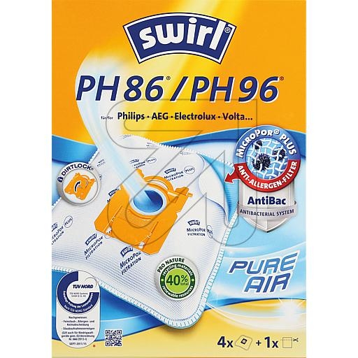 SwirlDust bag Swirl PH 86/PH 96 MicroPor Plus Green-Price for 4 pcs.Article-No: 452535