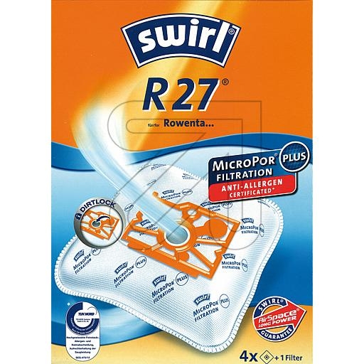 SwirlStaubbeutel Swirl R 27 MicroPor-Preis für 4 StückArtikel-Nr: 452725