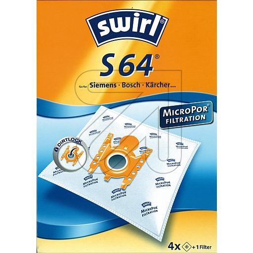SwirlStaubbeutel Swirl S 64/66 MicroPor-Preis für 4 StückArtikel-Nr: 452835