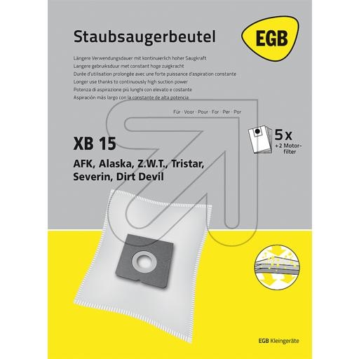 EGBDustbag XB 15-Price for 5 pcs.Article-No: 454065