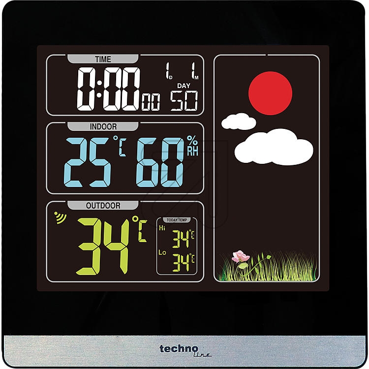 techno lineWeather station with radio clock WS 6448Article-No: 473300