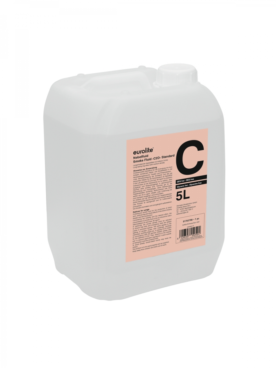 EUROLITESmoke Fluid -C2D- Standard Nebelfluid 5l-Preis für 5 LiteArtikel-Nr: 51703798