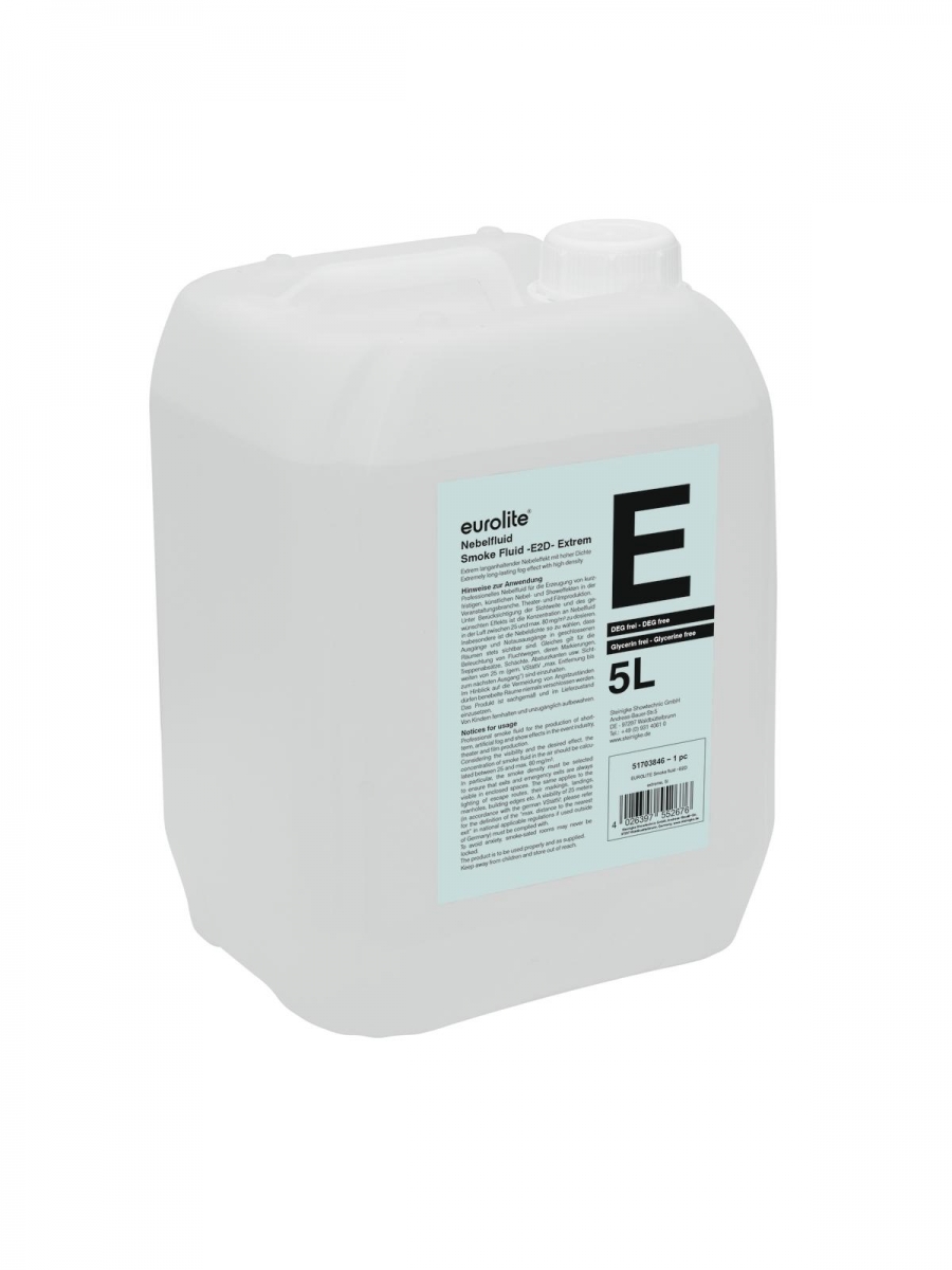 EUROLITESmoke Fluid -E2D- Extrem Nebelfluid 5l-Preis für 5 LiteArtikel-Nr: 51703846