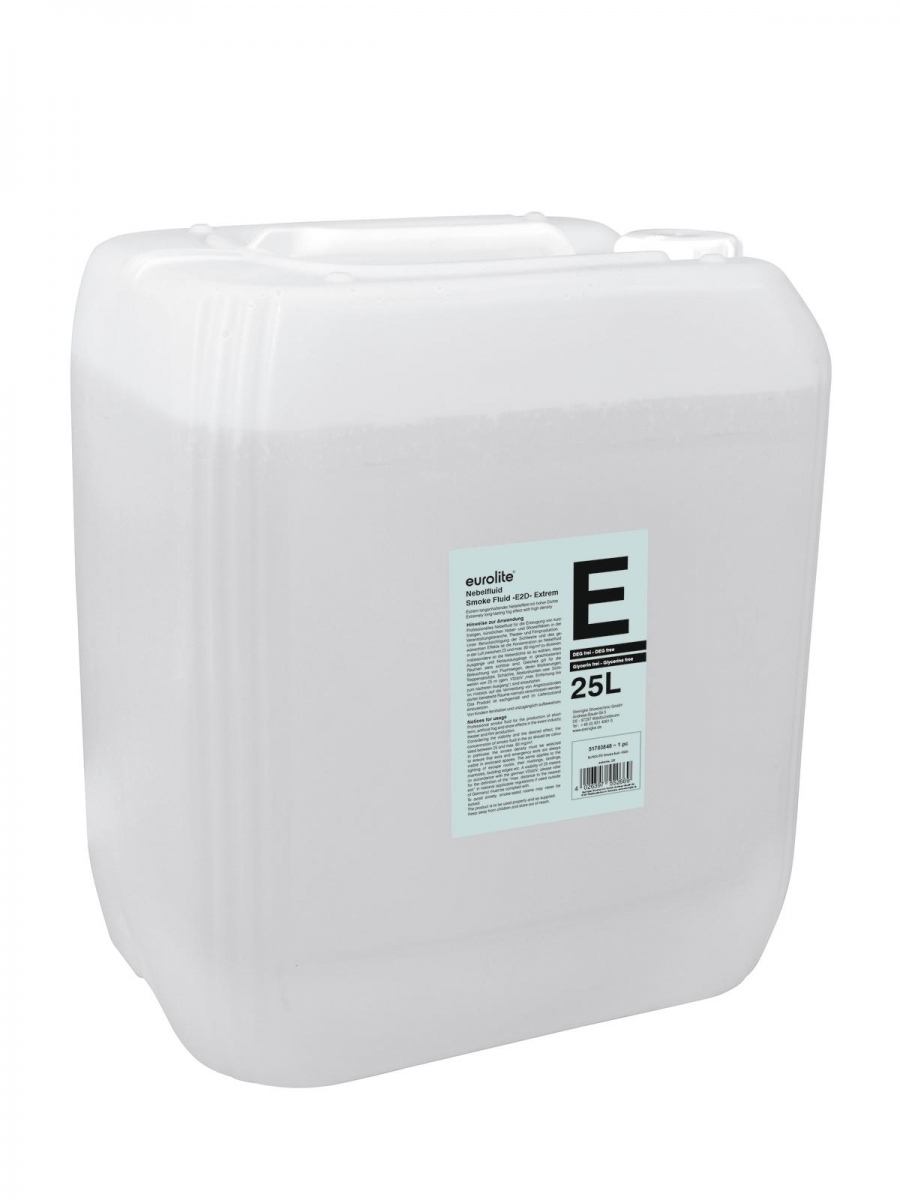 EUROLITESmoke Fluid -E2D- Extrem Nebelfluid 25l-Preis für 25 LiteArtikel-Nr: 51703848