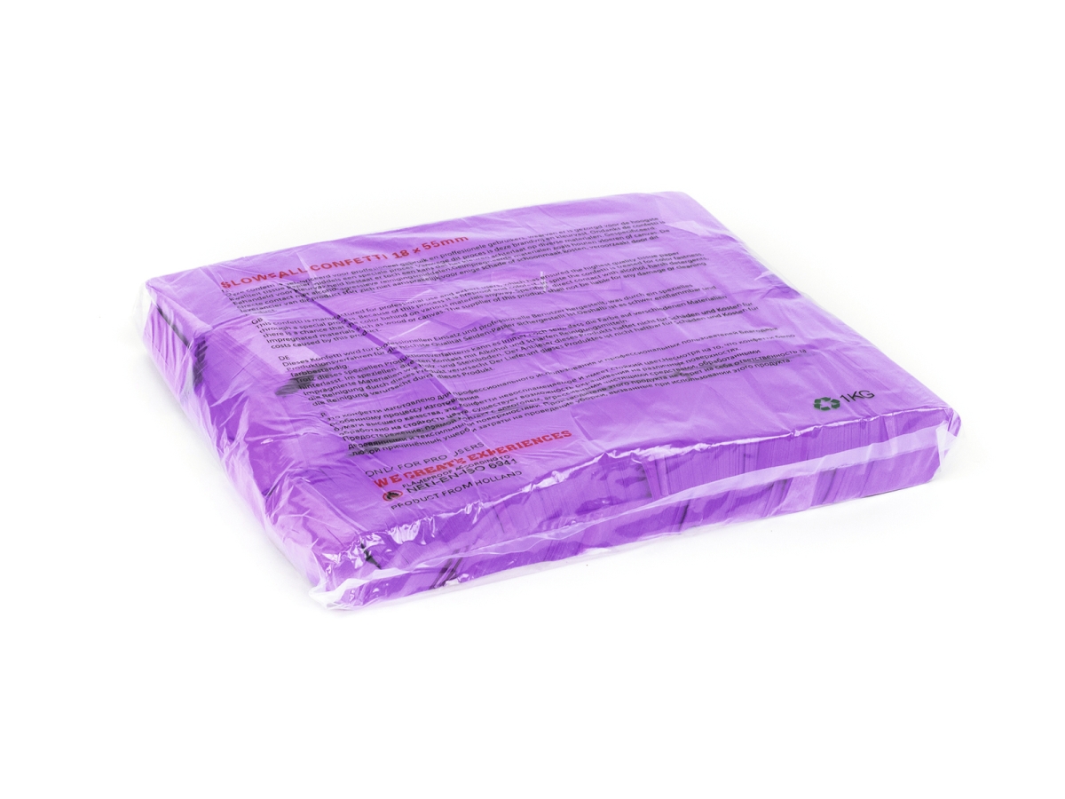 TCM FXSlowfall Confetti rectangular 55x18mm, neon-purple, uv active, 1kgArticle-No: 51708910