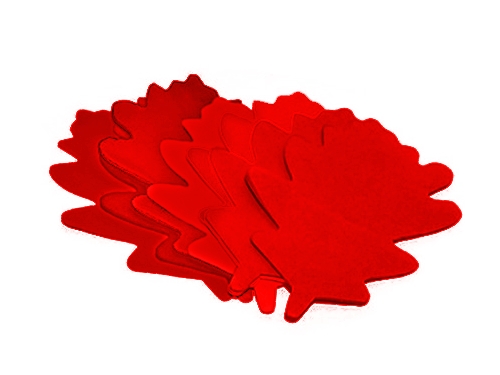 TCM FXSlowfall Konfetti Eichenblätter 120x120mm, rot, 1kg