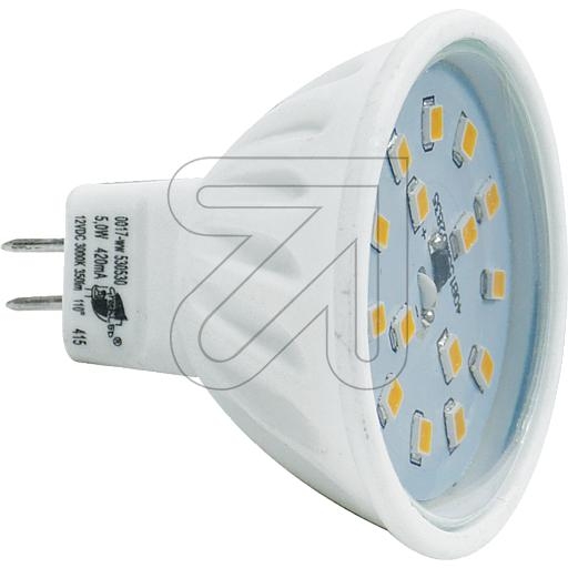 GreenLEDLamp GU5.3 SMD 110° 5W 350lm/120° 3000K 0017 - ONLY SUITABLE FOR DC APPLICATION !Article-No: 530530