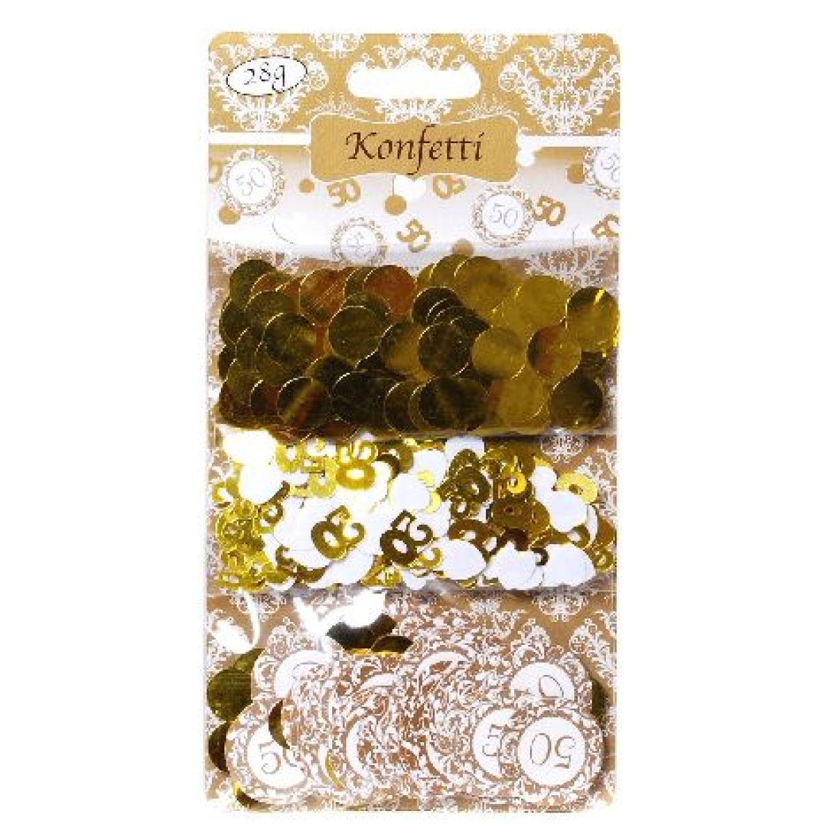 Udo SchmidtConfetti Metallic set of 3 28gr gold with number 50 10463Article-No: 4012221104630