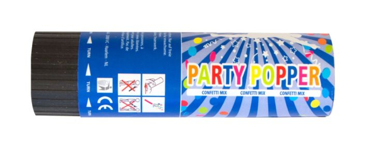 FolatConfetti cannon 15cm party popper mix colors 62900Article-No: 8714572629003