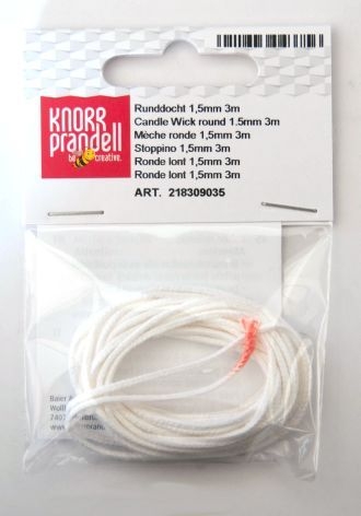 KnorrCandle wick round 1.5mmDx3m for candles 25-35mm diameterArticle-No: 4011643043756