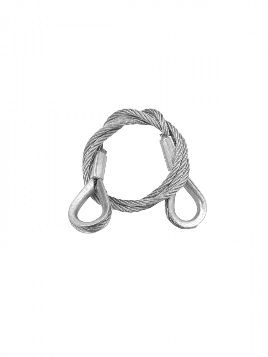 EUROLITESteel Rope 600x3mm silver with Thimbles