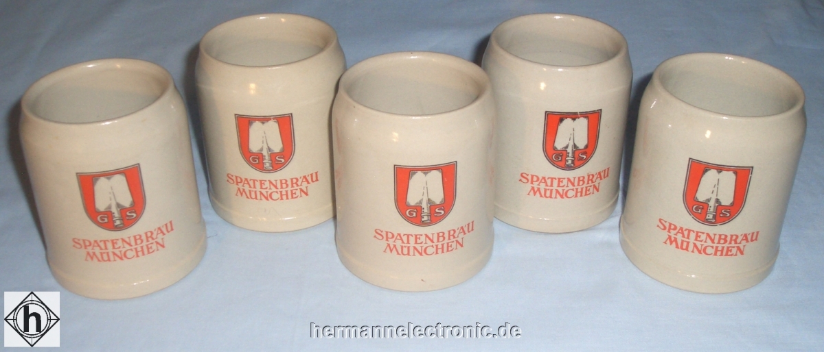 Spatenbräu5 beer mugs 0.25L Spatenbräu