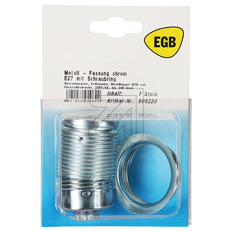 EGBSB Metall-Fassung E27 chromArtikel-Nr: 605220