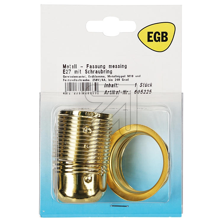 EGBSB metal socket E27 brass
