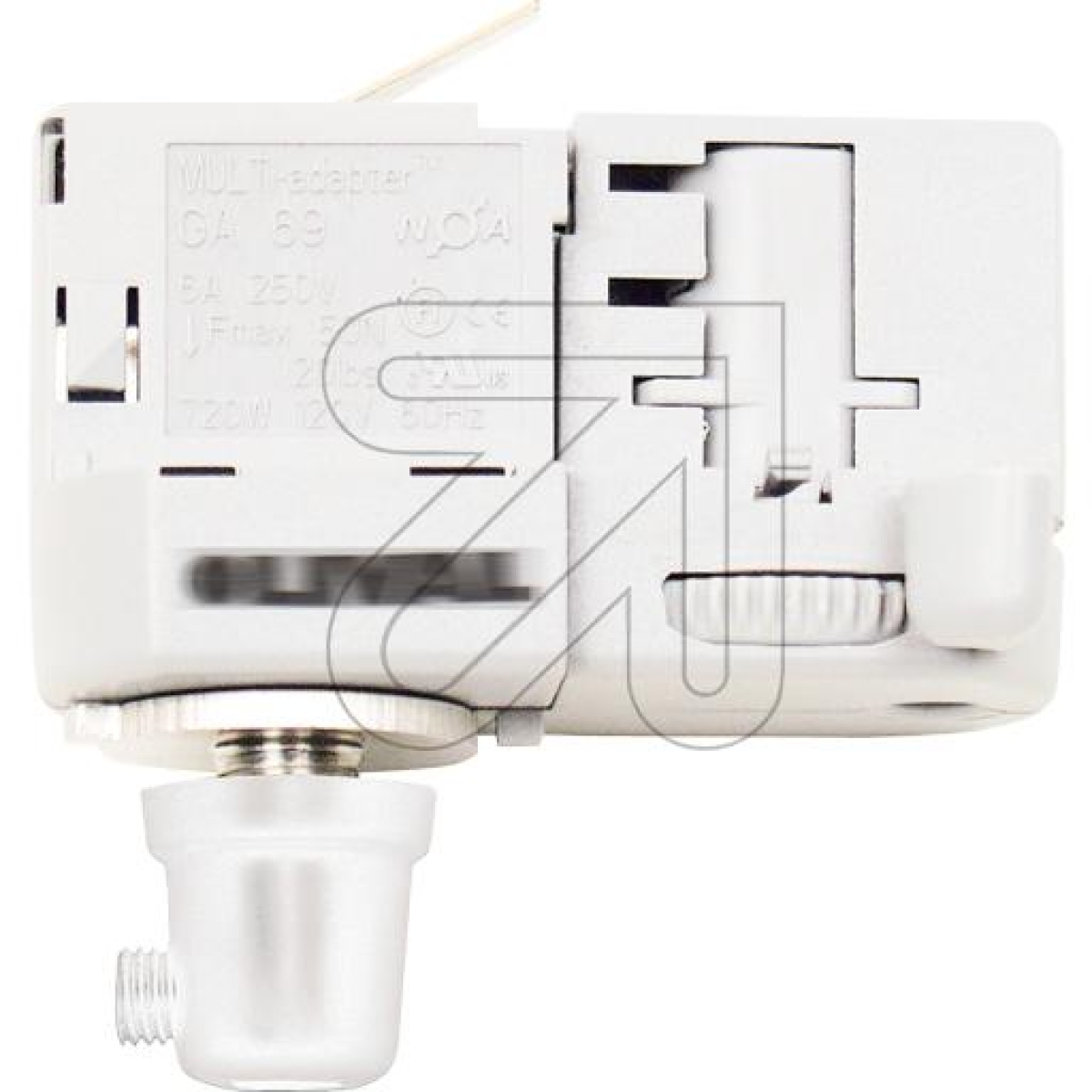 Licht 2000Euro adapter for 3-phase rail white 60104 (7601)Article-No: 609630