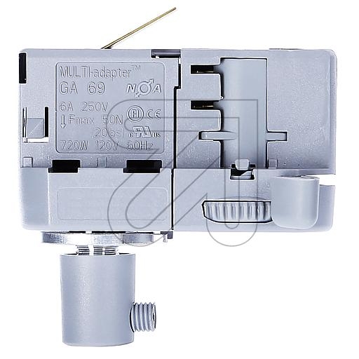 Licht 2000Euro-Adapter für 3-Phasenschiene grau 60172Artikel-Nr: 609640