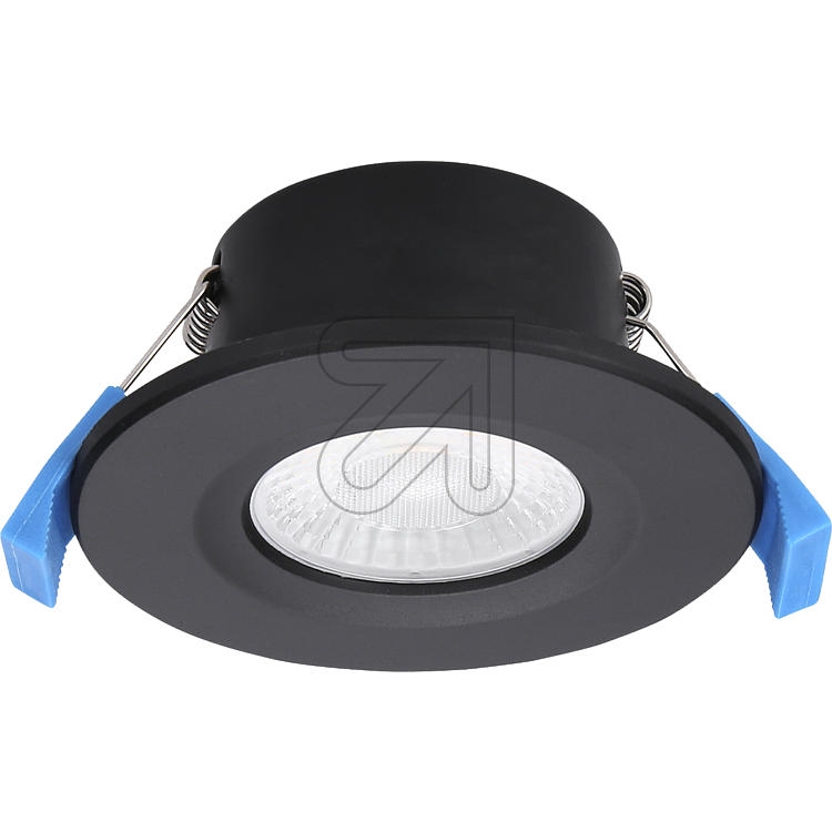 Licht 2000LED recessed spotlight IP65, 6W CCT, black 230V, Abstr.< 60°, dimmable, 13233