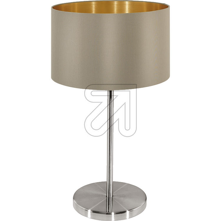 Textile table lamp taupe/gold 31629Article-No: 645020