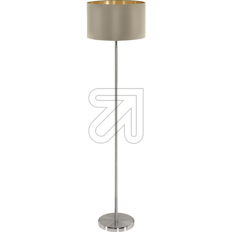 Textile floor lamp taupe/gold 95171Article-No: 645025