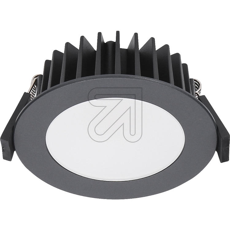 EVNLED recessed spotlight IP44, CCT, 10W, anthracite 230V, beam angle 90°, dimmable, L44N101625Article-No: 650290