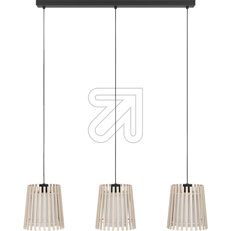 EGLO LeuchtenPendant light wood/textile white 3-bulb 900903Article-No: 661010