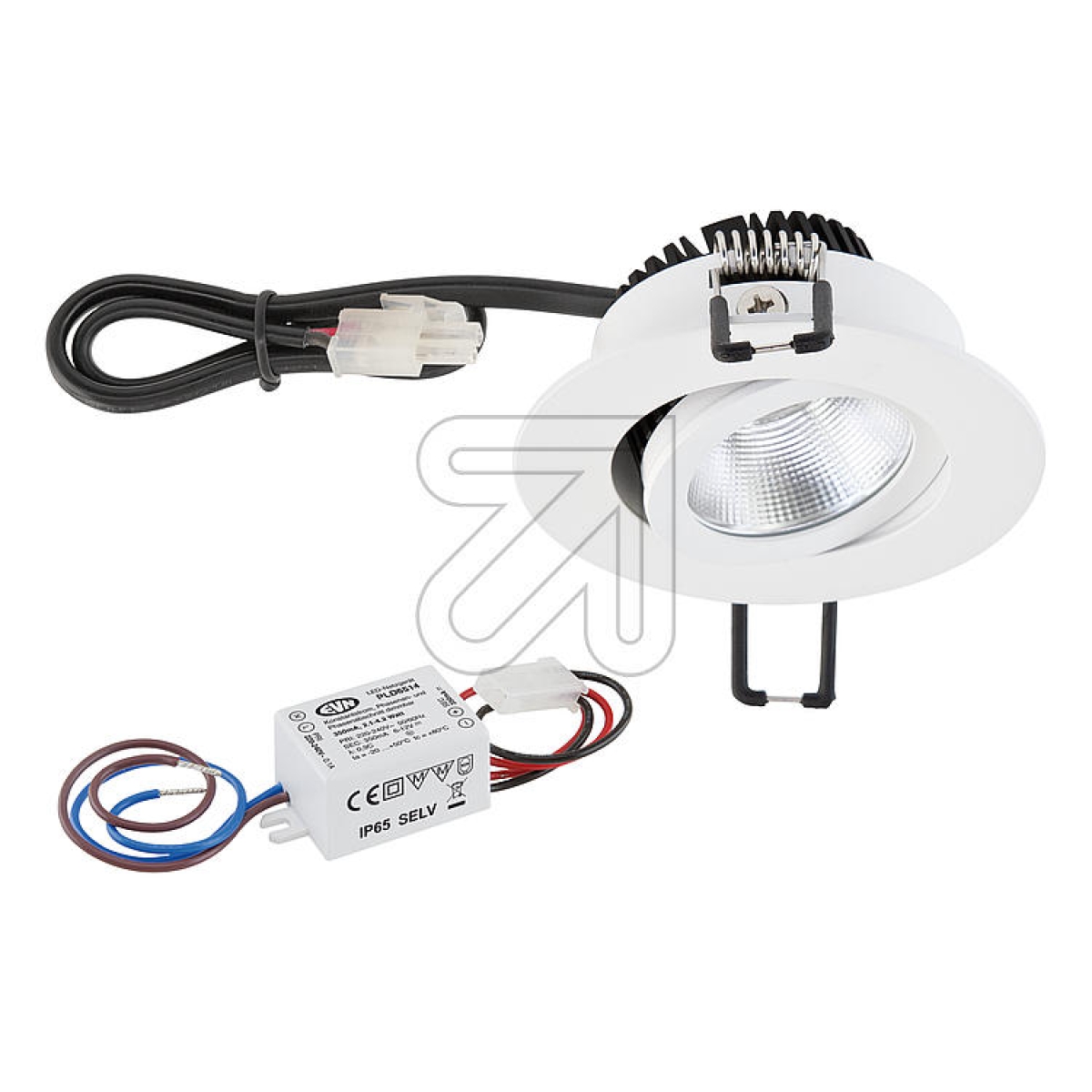 EVNLED recessed spotlight white 3000K 3W PC20N30102Article-No: 684170