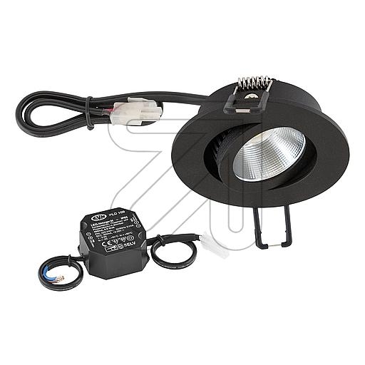 EVNLED recessed spotlight black 3000K 6W PC20N60902Article-No: 684215