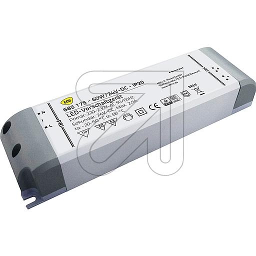 EGBVorschaltgerät IP20 60W für LED-Stripes 24V-DCArtikel-Nr: 685175