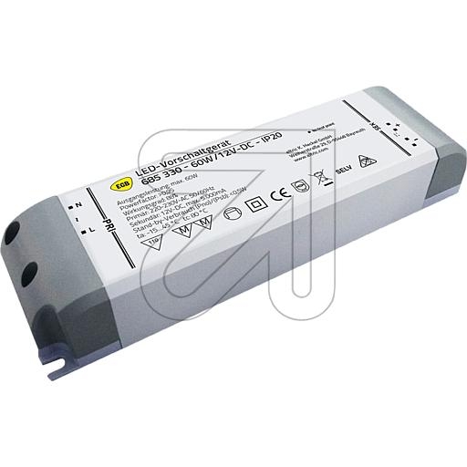 EGBVorschaltgerät IP20 60W für LED-Stripes 12V-DCArtikel-Nr: 685330