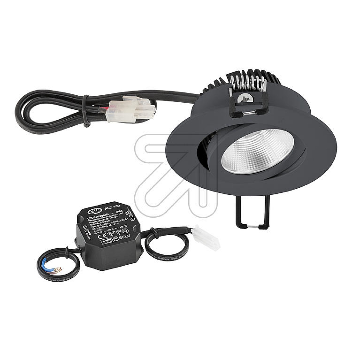 EVNLED recessed light anthracite 3000K 8.4W PC20N91602Article-No: 686525