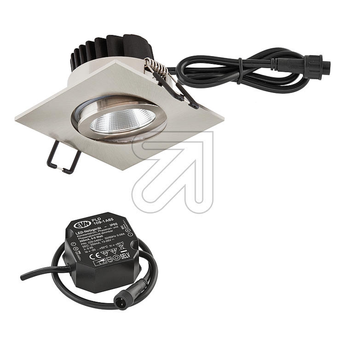 EVNLED recessed light stainless steel look IP65 3000K 8.4W PC654N91302Article-No: 686540