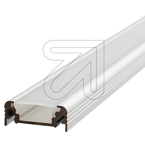 EGBaluminum mounting profile set W20xH8mm, L2000mm for stripes max. W10mm, click cover opalArticle-No: 686630