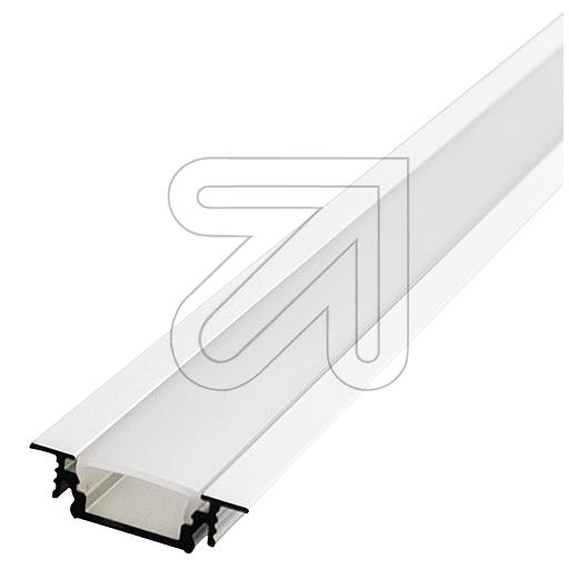 EGBaluminum installation profile set W24/18xH7mm, L2000mm for strips max. W10mm, clip cover opalArticle-No: 686680