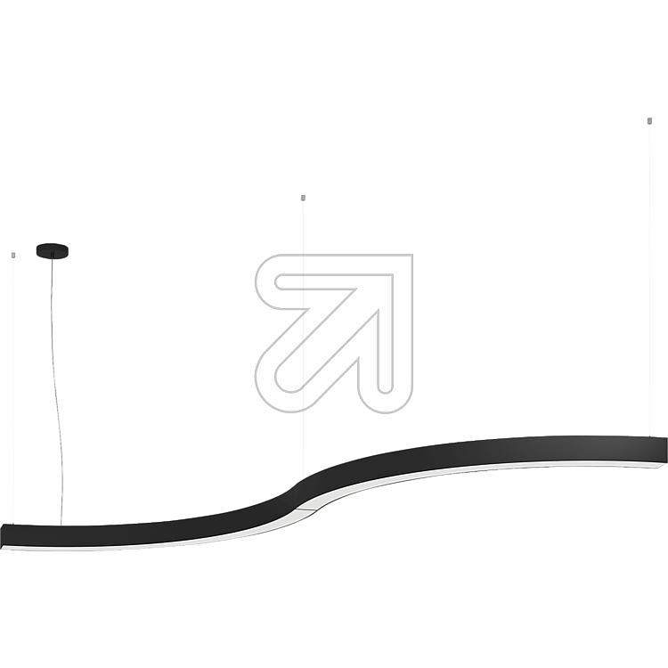 EGLO LeuchtenLED segment curve 90°, L1379mm, 32W 4000K, black 68221Article-No: 691600
