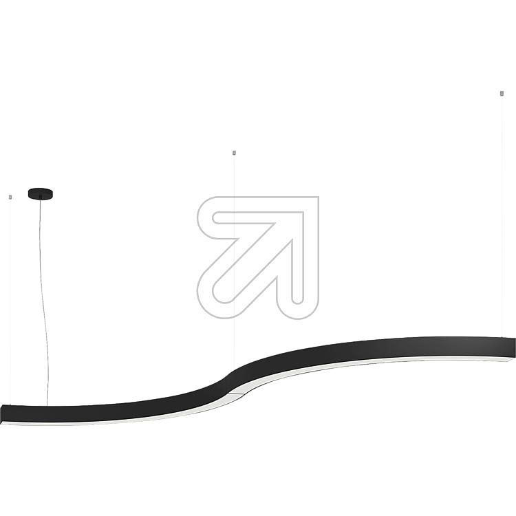 EGLO LeuchtenLED segment curve 90°, L1379mm, 32W 3000K, black 68217Article-No: 691605