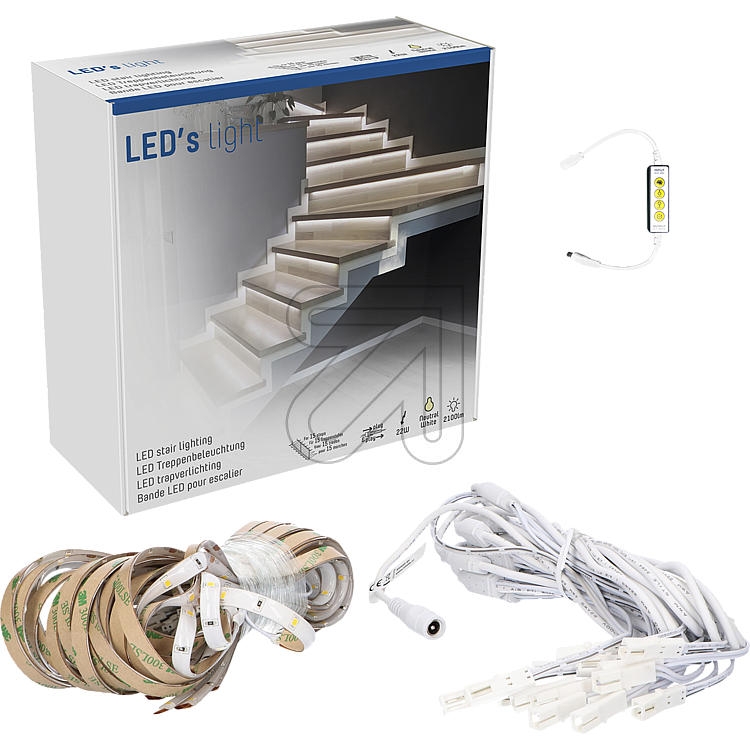 LEDs lightLED Treppenstufen-Beleuchtung-Set, 15 x 0,8m 4000K 401646_01Artikel-Nr: 692975