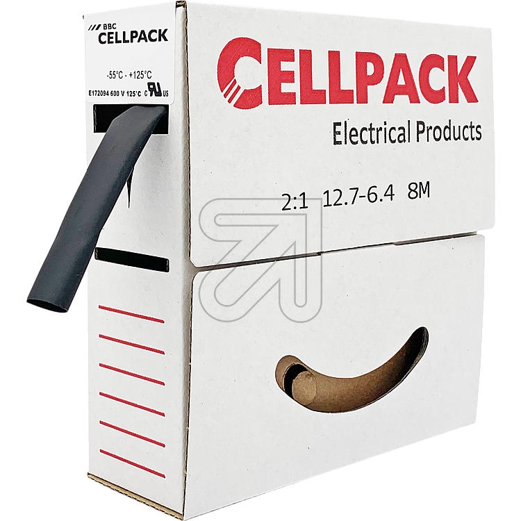 CellpackSchrumpfschlauch 12,7-6,4, Inhalt 8m-Preis für 8 MeterArtikel-Nr: 724280