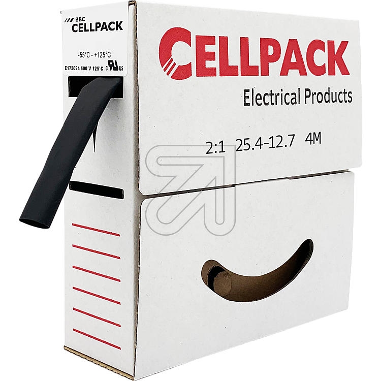 CellpackShrink tubing 25.4-12.7, content 4m-Price for 4 meterArticle-No: 724285