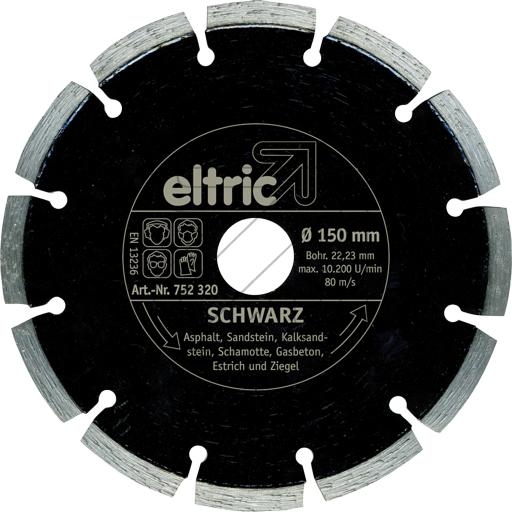 eltricDiamant-Trennscheibe 150mm Schwarz
