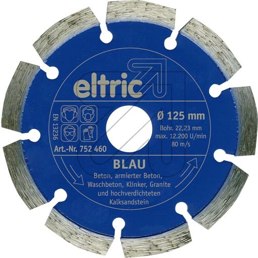 eltricDiamant-Trennscheibe 125mm Blau