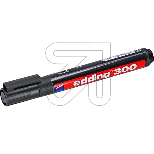 edding300 Permanent-Marker, schwarz 1,5 - 3,0mm-Preis für 10 St.