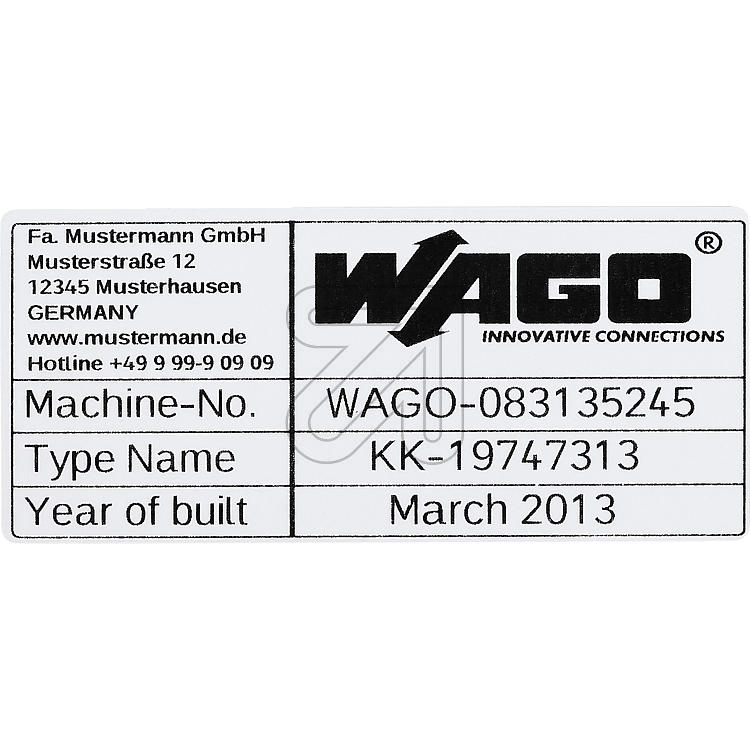 WagoNameplates silver-colored 210-804-Price for 500 pcs.Article-No: 758185