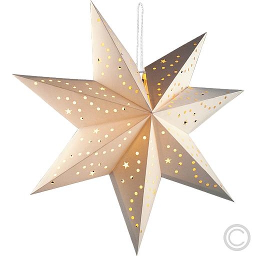 HellumLED paper Christmas star 30 LEDs 60x60cm white 521801Article-No: 820055