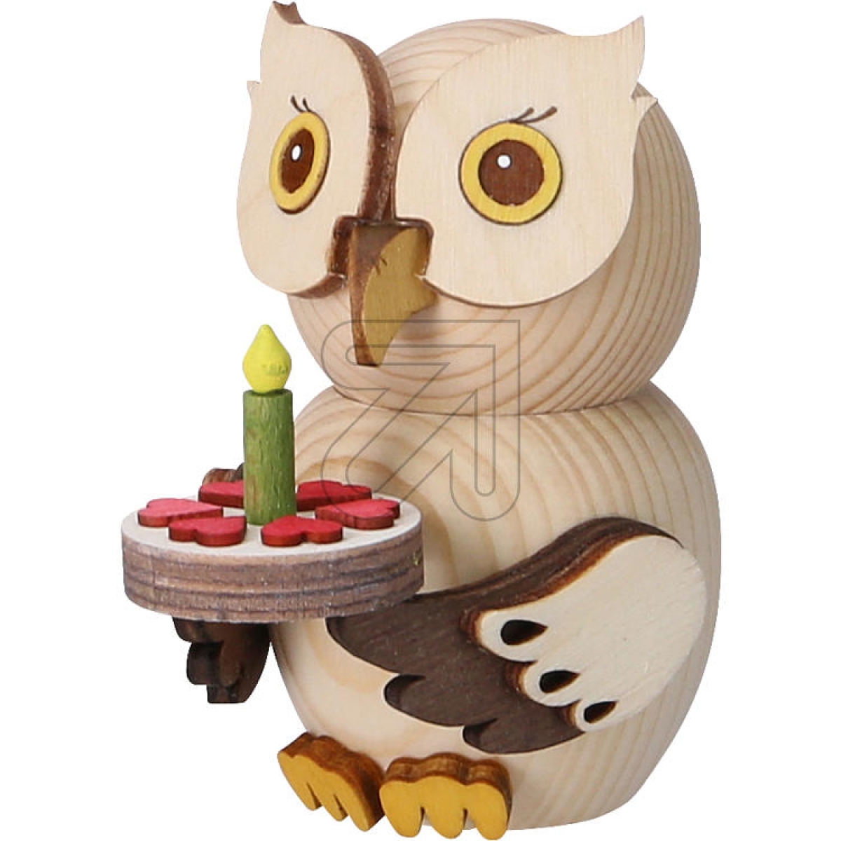 Drechslerei KuhnertMini owl with cake 37353Article-No: 822025