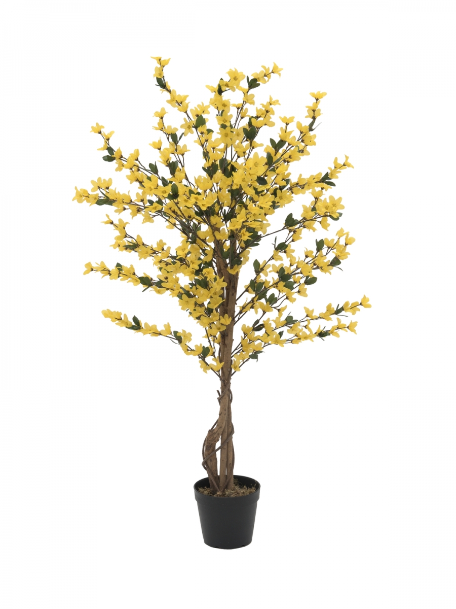 EUROPALMSForsythia tree with 3 trunks, artificial plant, yellow, 120cmArticle-No: 82507101