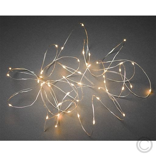 KonstsmideLED drop light chain 50 LED amber 6386-890 silver wireArticle-No: 830400