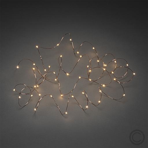 KonstsmideLED drop light chain 50 LED amber 6386-860 copper wireArticle-No: 830465