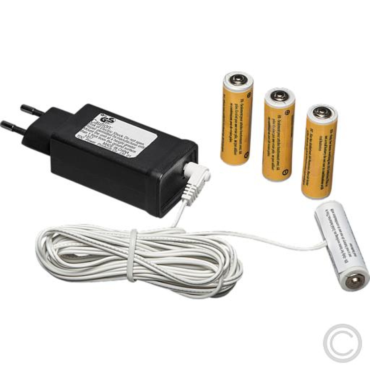 KonstsmideNetzadapter Steckernetzteil 230V für batteriebetriebene Artikel 4 Mignon V=/0,5A 5164-000Artikel-Nr: 830940
