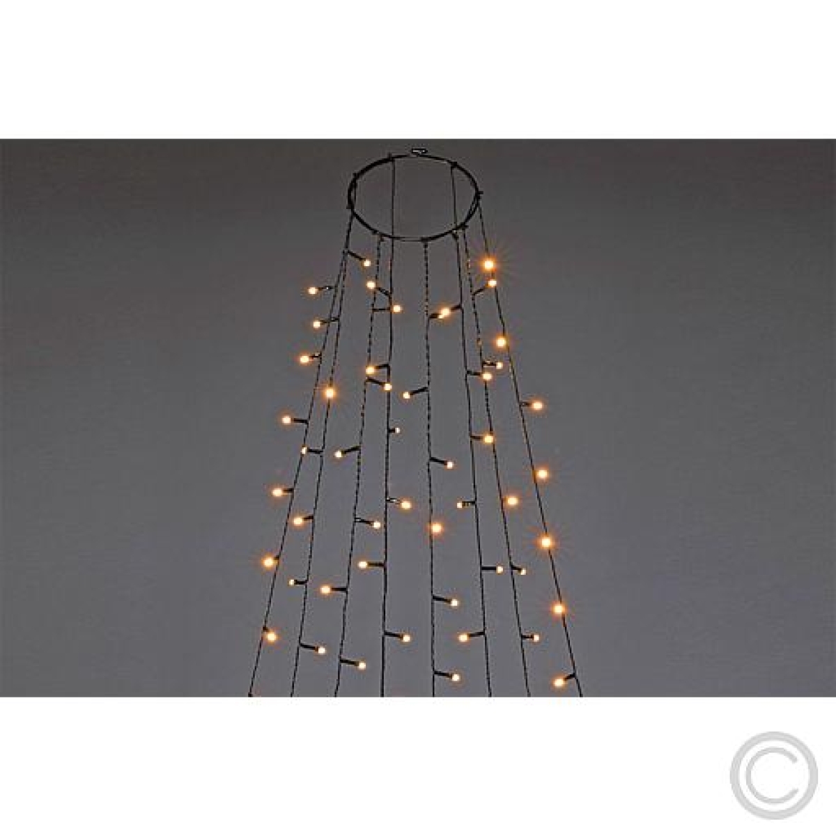 KonstsmideLED tree light jacket, strand length 2.4m, 240 LEDs amber 6394-820Article-No: 831395