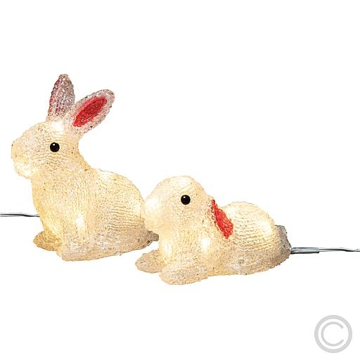 KonstsmideLED acrylic rabbits 5x8 LEDs warm white 14x14cm 6289-103Article-No: 831485